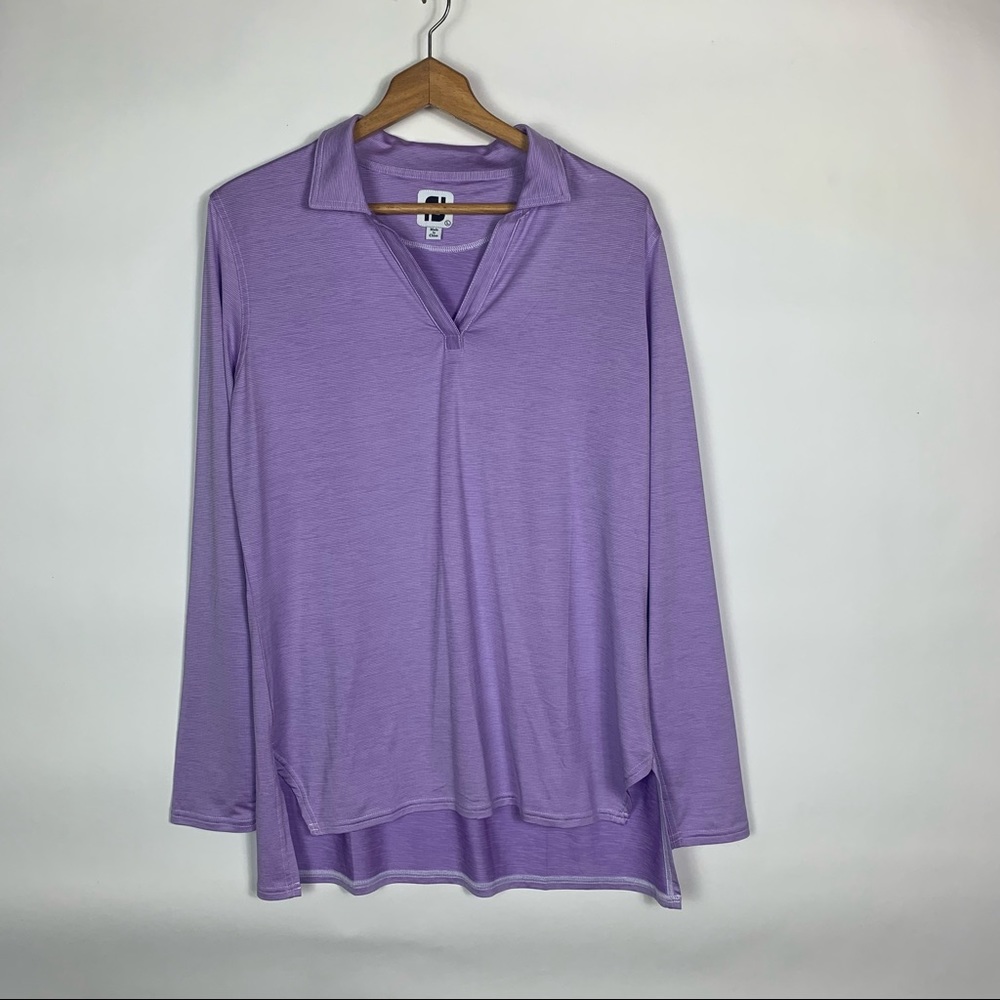 Footjoy Long Sleeve Athletic Golf Polo Shirt Large